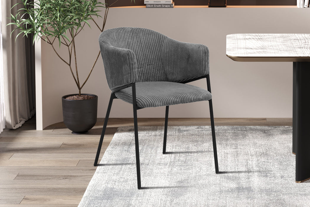 Stoel 'Hugo' Corduroy Donkergrijs (2 per doos)