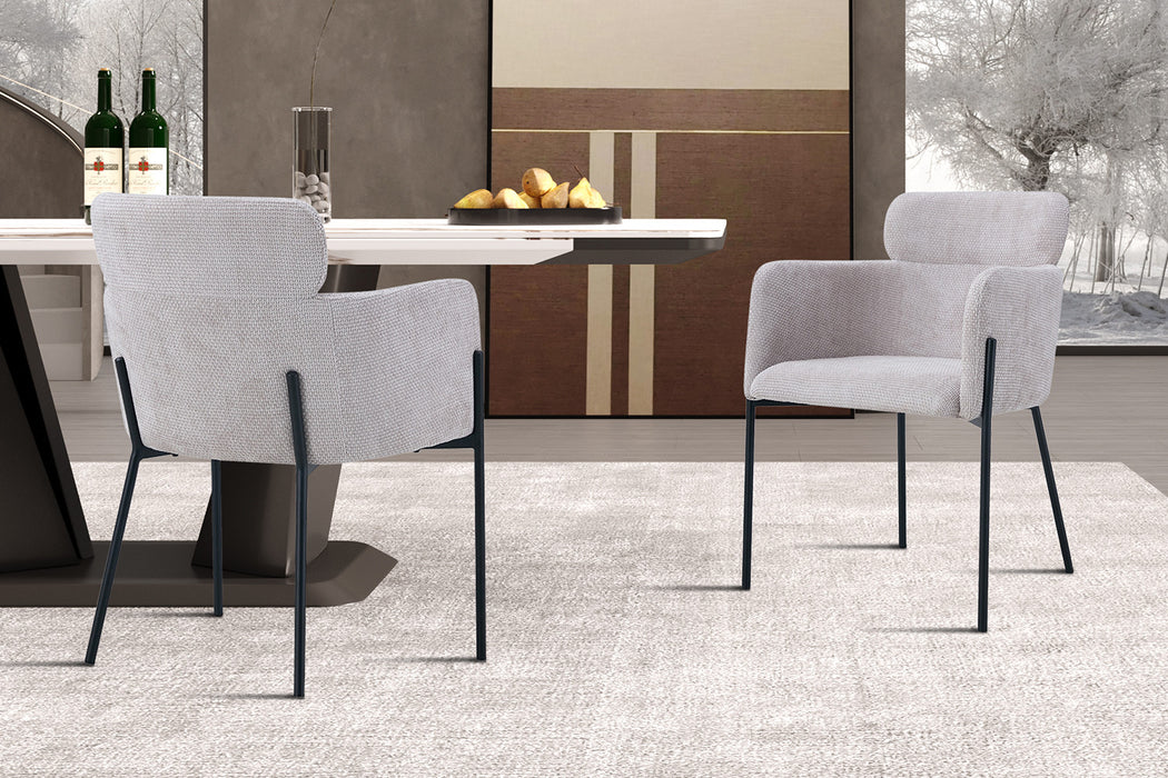 Stoel 'Naomi' Stof Beige (2 per doos)