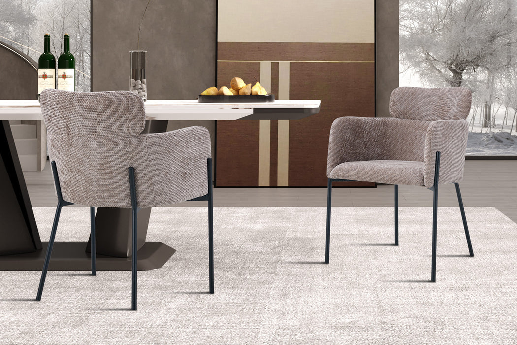 Stoel 'Naomi' Stof Zand (2 per doos)