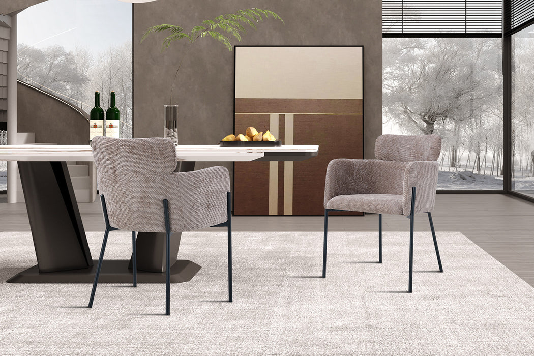 Stoel 'Naomi' Stof Zand (2 per doos)