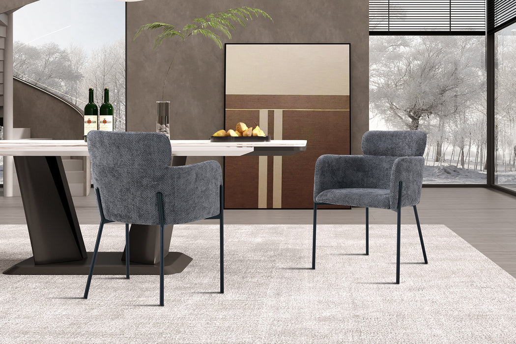 Stoel 'Naomi' Stof Grijs (2 per doos)