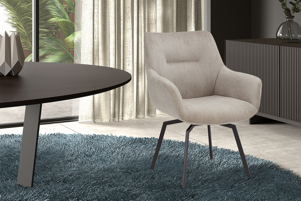 Stoel 'Modest' Draaibaar Ribfluweel Beige (1 per doos)