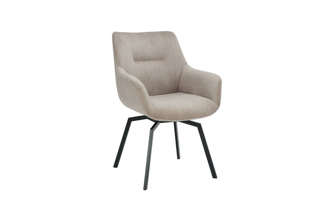 Stoel 'Modest' Draaibaar Ribfluweel Beige (1 per doos)