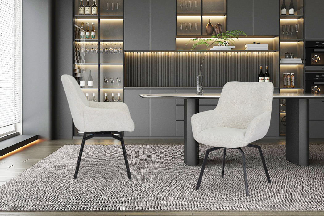 Stoel 'Modest' Draaibaar Stof Fabb Raven 22 Ecru (1 per doos)