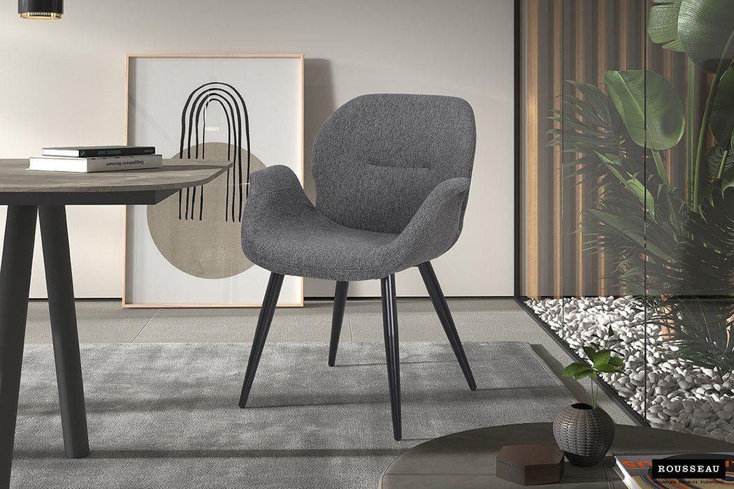 SALE - Stoel 'Maxim' Stof Grijs (2 per doos)