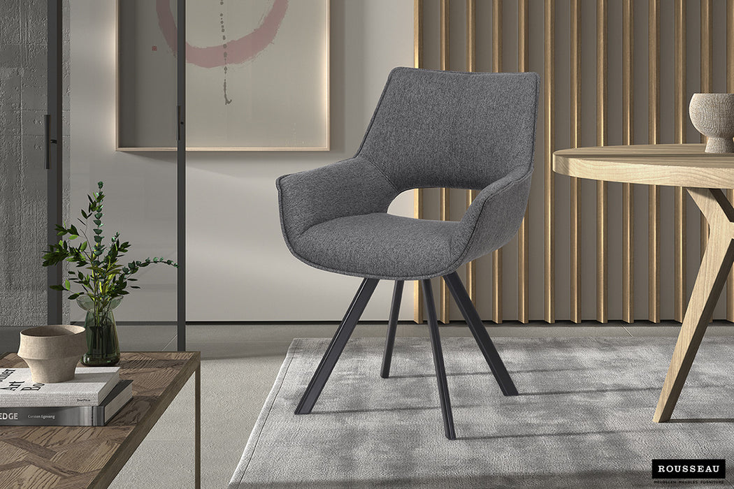 SALE - Stoel 'Tim' Stof Grijs (2 per doos)