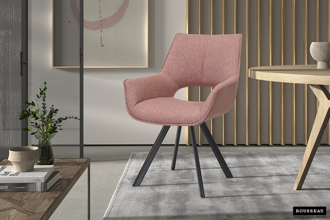 SALE - Stoel 'Tim' Stof Roze (2 per doos)