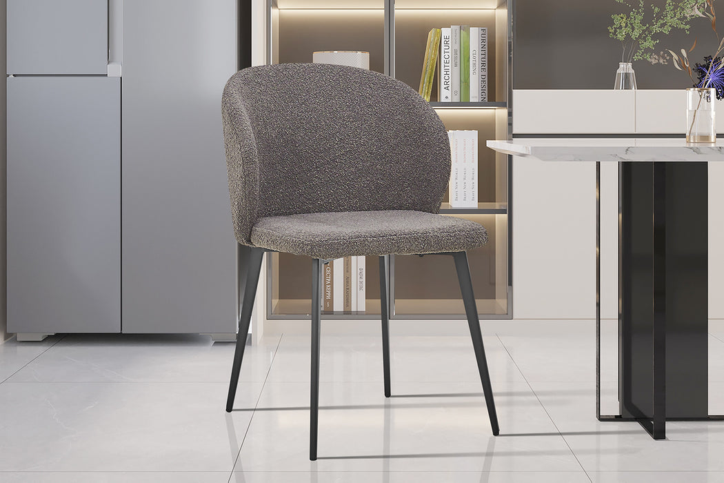 SALE - Stoel 'Toledo' Bouclé Grijs (2 per doos)