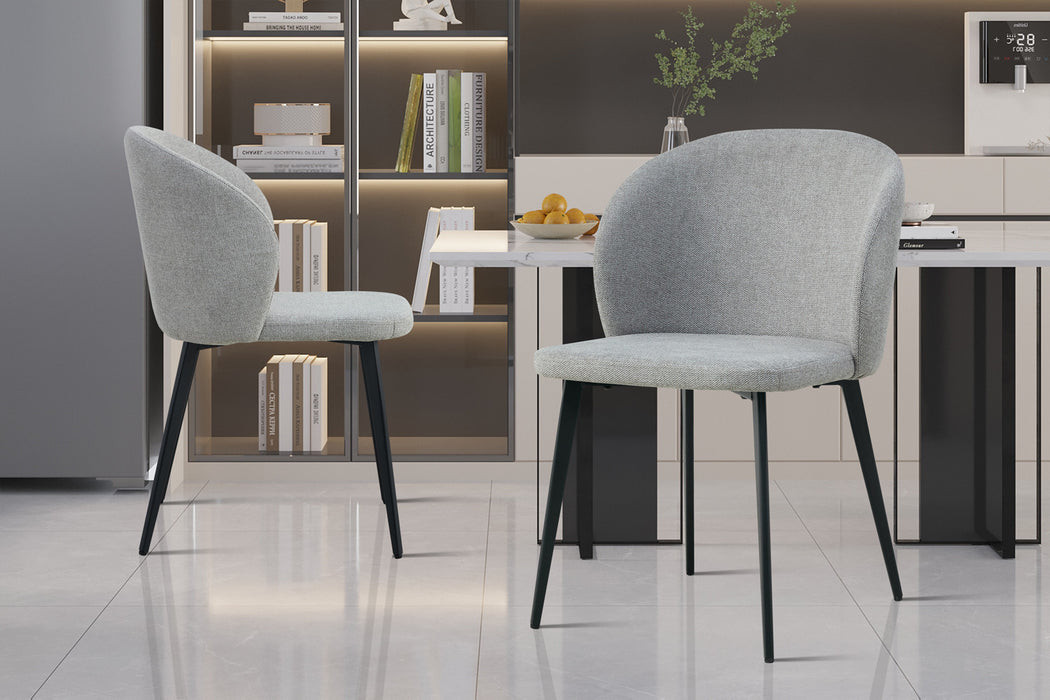 Stoel 'Toledo' Stof Lichtgrijs (2 per doos)