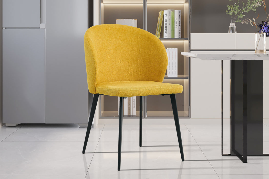 Stoel 'Toledo' Stof Geel (2 per doos)