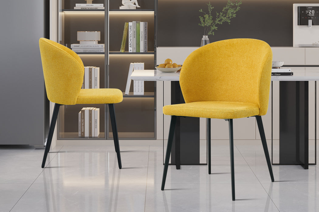 Stoel 'Toledo' Stof Geel (2 per doos)