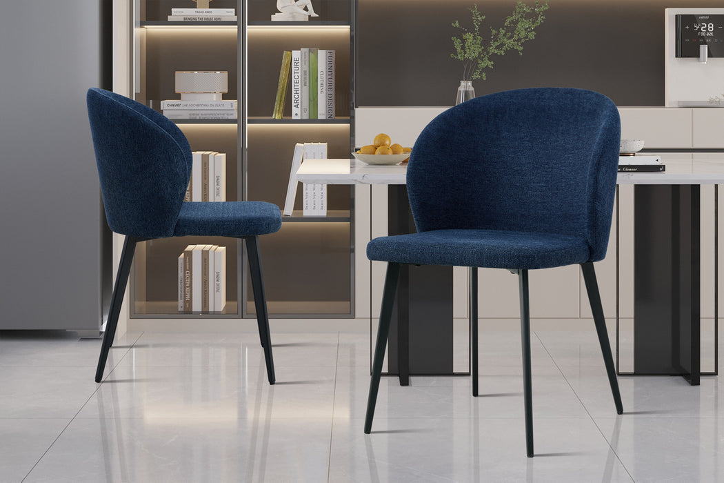 SALE - Stoel 'Toledo' Stof Blauw (2 per doos)