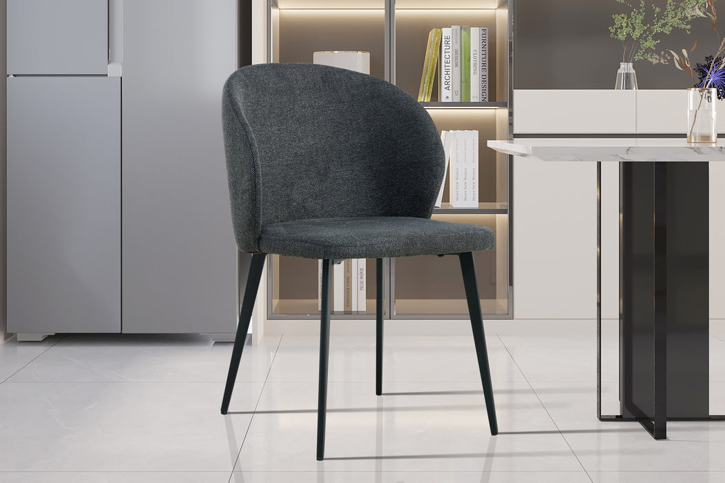 Stoel 'Toledo' Stof Donkergrijs (2 per doos)