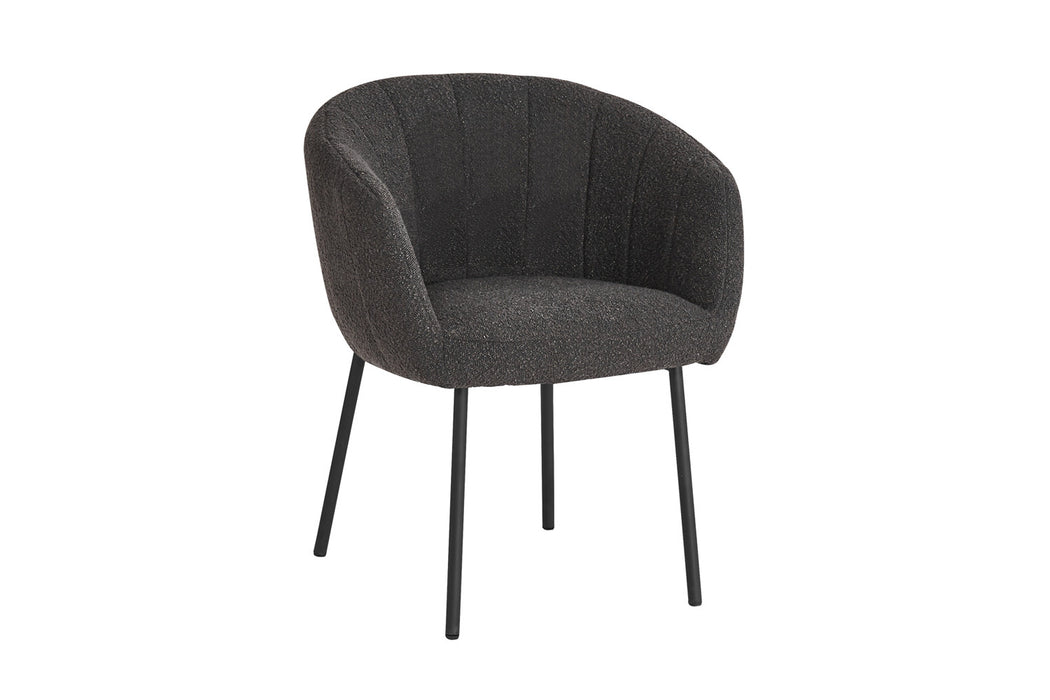 SALE - Stoel 'Sevilla' Bouclé Grijs (2 per doos)