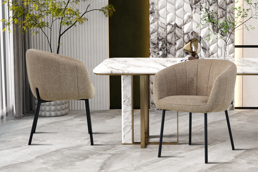 Stoel 'Sevilla' Stof Zand (2 per doos)