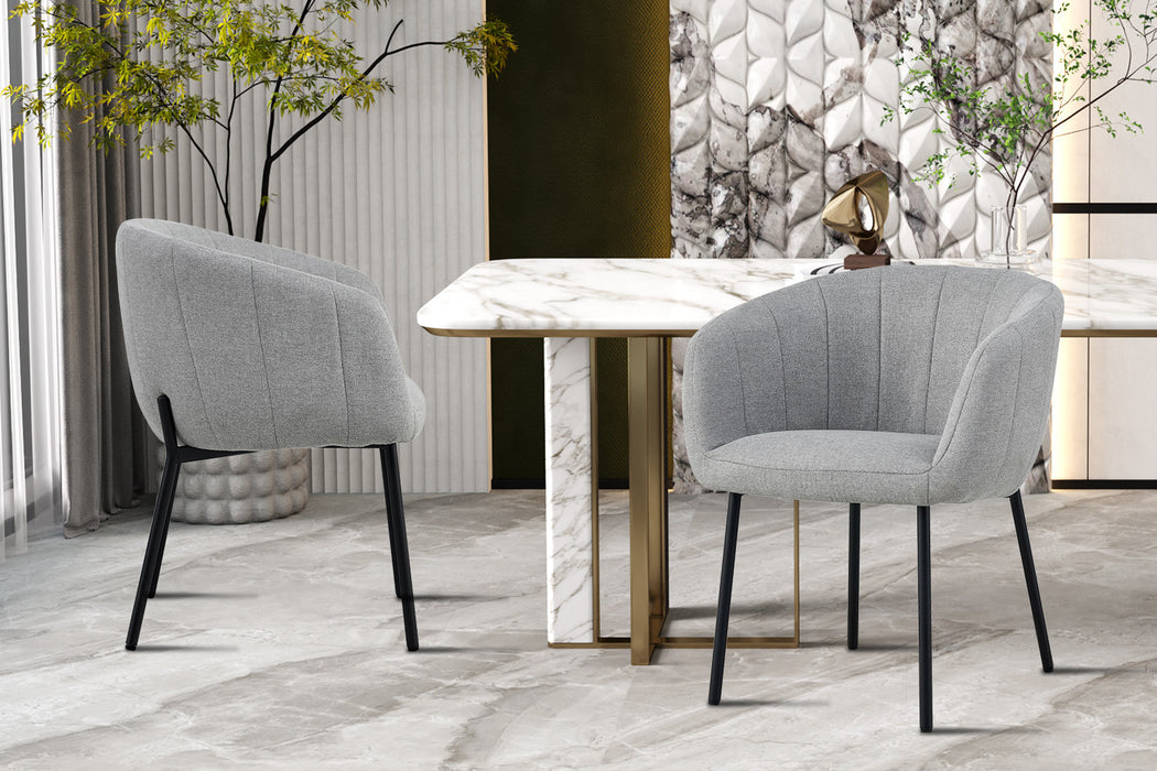 Stoel 'Sevilla' Stof Lichtgrijs (2 per doos)