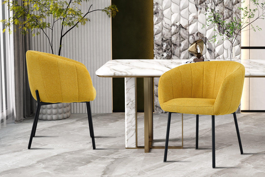 Stoel 'Sevilla' Stof Geel (2 per doos)