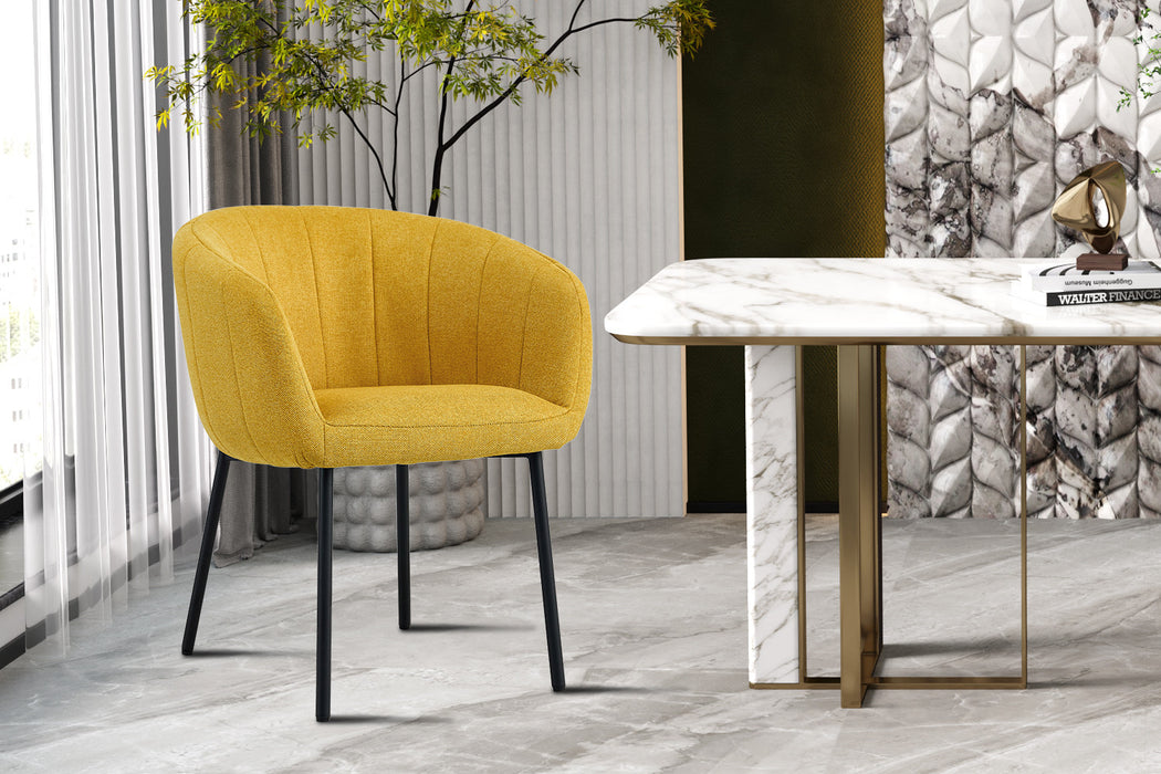 Stoel 'Sevilla' Stof Geel (2 per doos)