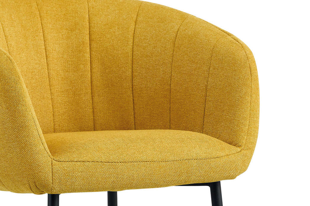 Stoel 'Sevilla' Stof Geel (2 per doos)