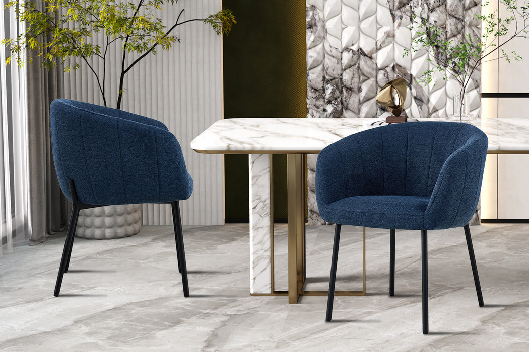 SALE - Stoel 'Sevilla' Stof Blauw (2 per doos)