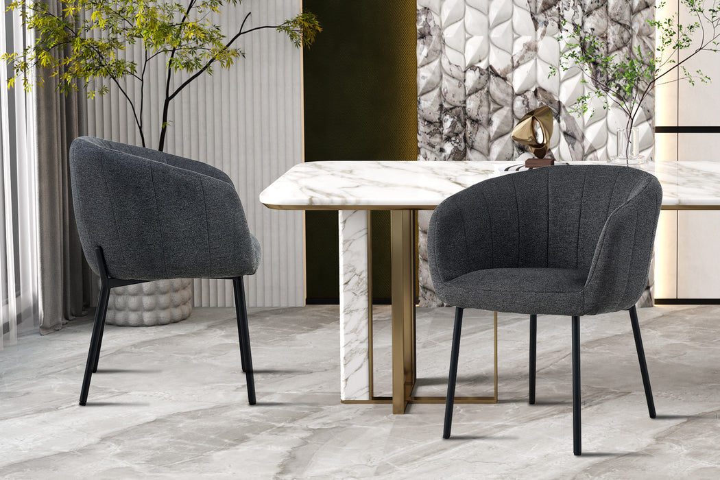 Stoel 'Sevilla' Stof Donkergrijs (2 per doos)