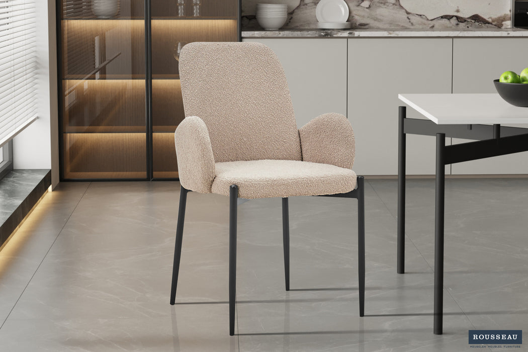 Stoel 'Bilbao' Bouclé Zand (2 per doos)