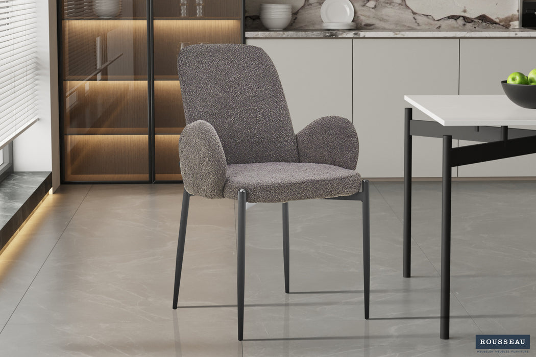 Stoel 'Bilbao' Bouclé Grijs (2 per doos)