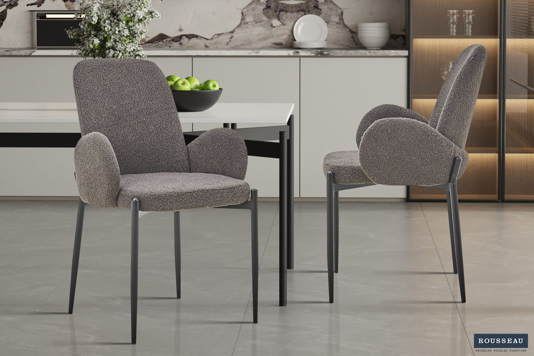 Stoel 'Bilbao' Bouclé Grijs (2 per doos)