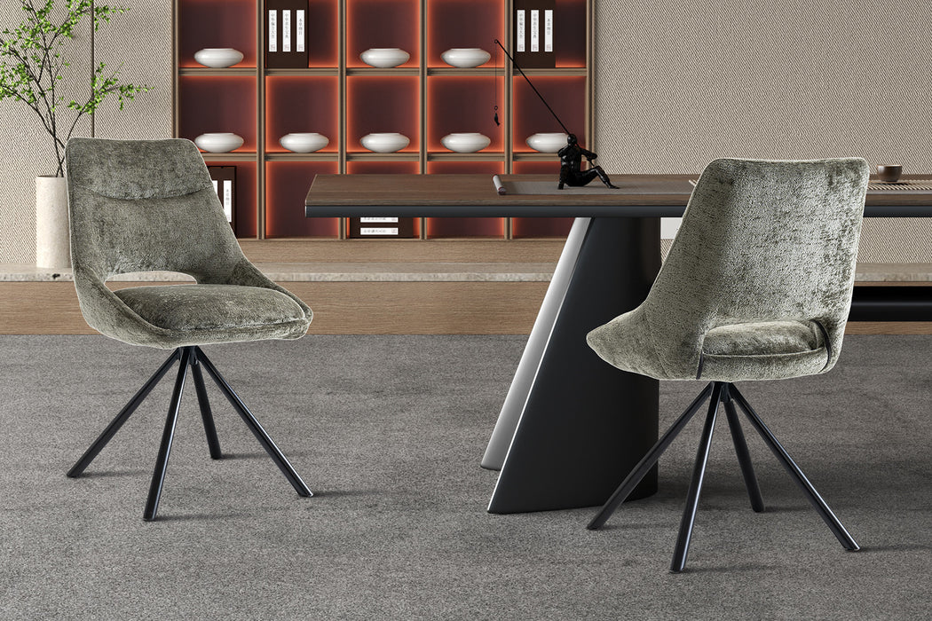 Stoel 'Dante' Stof Groen (2 per doos)