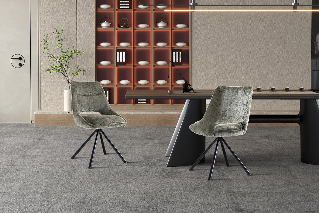 Stoel 'Dante' Stof Groen (2 per doos)