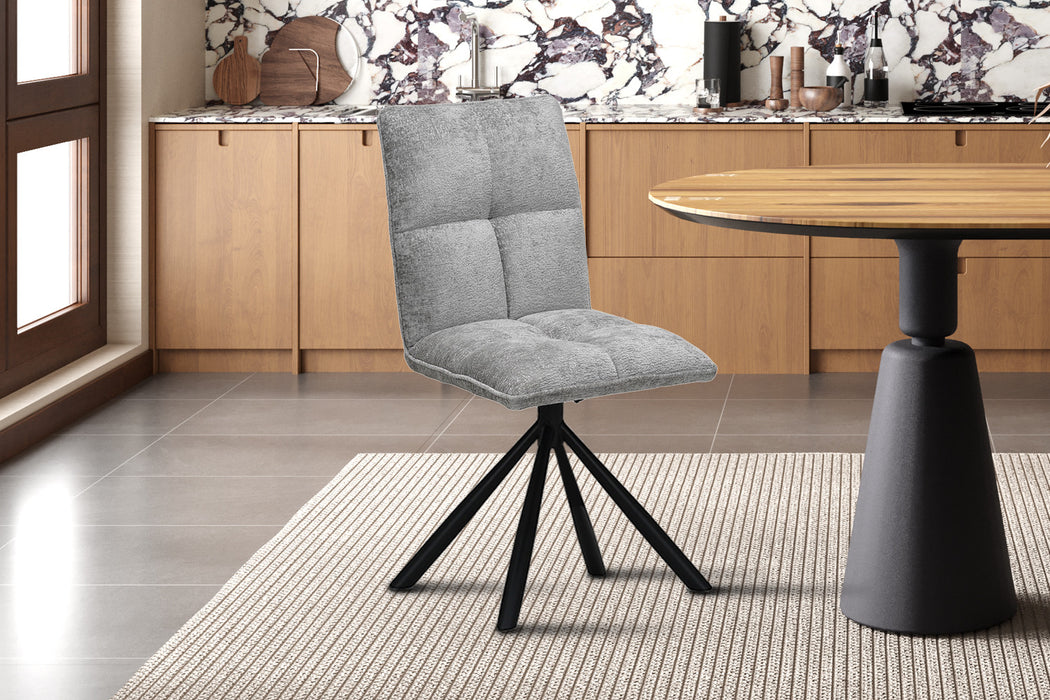 Stoel 'Jack' Draaibaar tot 0 Stof Lichtgrijs (2 per doos)