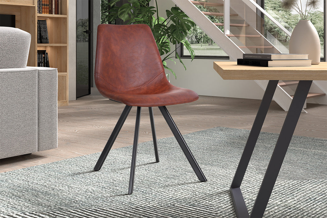 Stoel 'Emma' PU Donkerbruin (2 per doos)