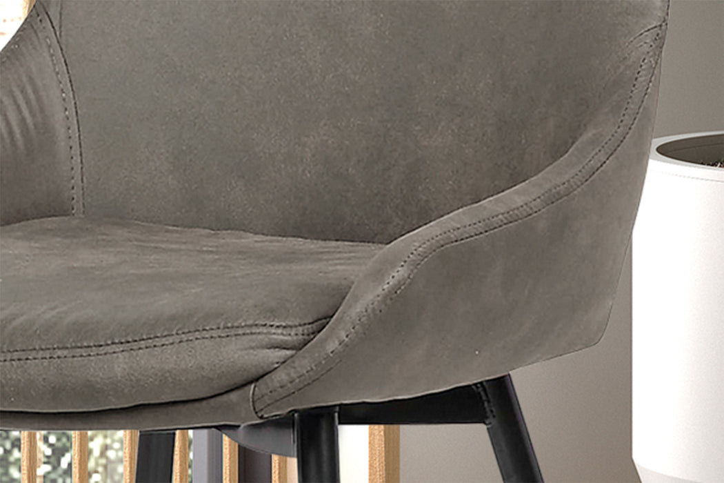 Stoel 'Mirano' Micro fiber PU Grijs (2 per doos)