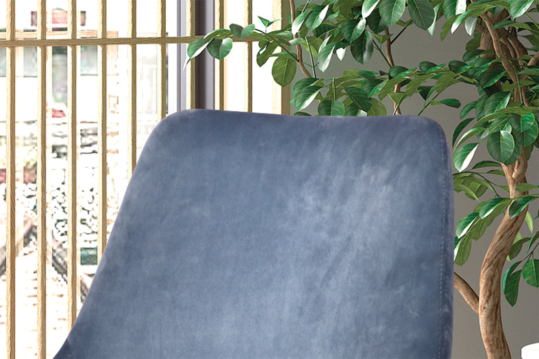 Stoel 'Mirano' Fluweel Blauw (2 per doos)