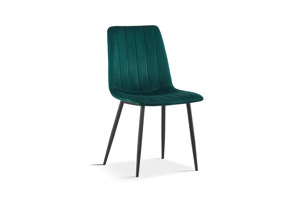 Stoel 'Willis' Fluweel Groen (4 per doos)