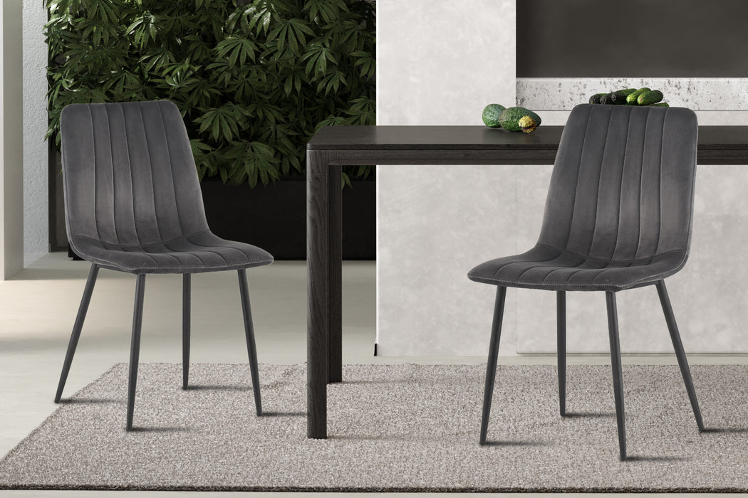 Stoel 'Willis' Fluweel Grijs (4 per doos)