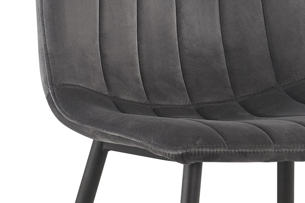 Stoel 'Willis' Fluweel Grijs (4 per doos)