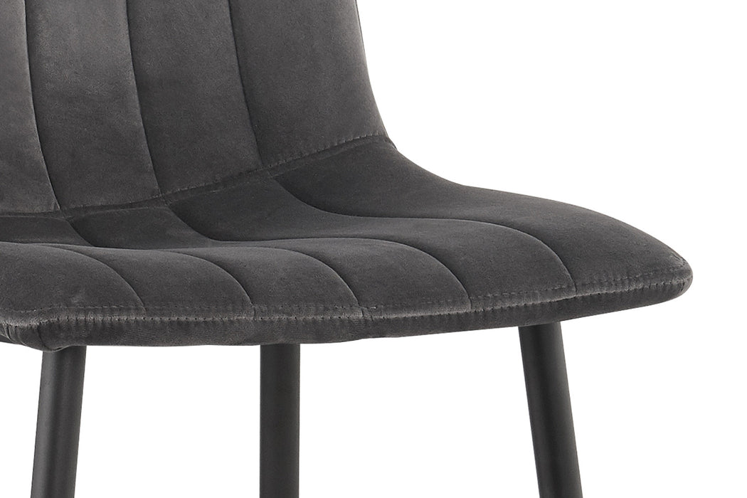 Stoel 'Willis' Fluweel Grijs (4 per doos)