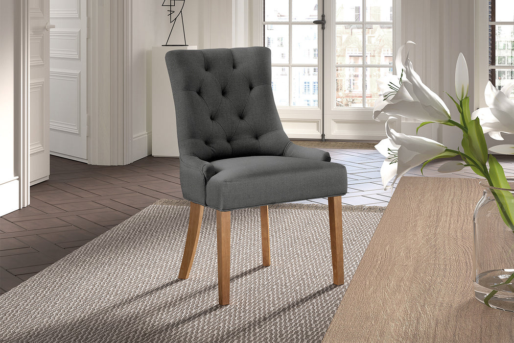 Stoel 'Fancy' Stof Antraciet (2 per doos)