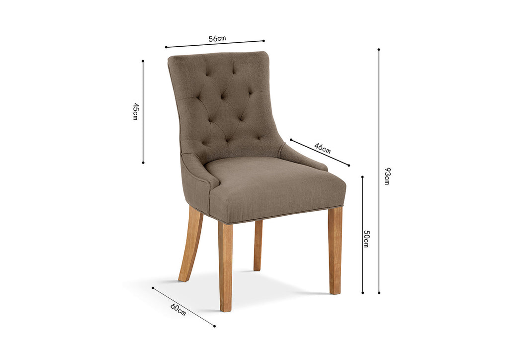 Stoel 'Fancy' Stof Taupe (2 per doos)