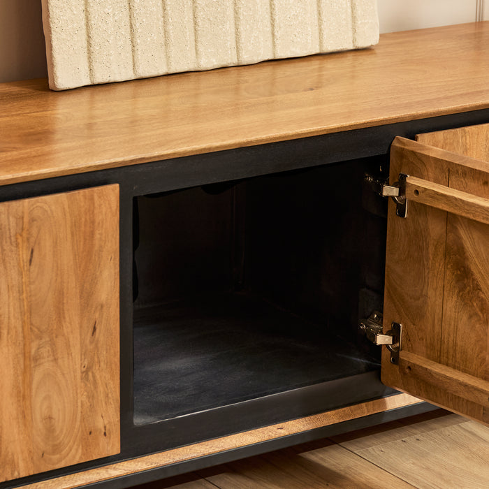 Tv-meubel RichWood - 150 cm - Mangohout & Metaal