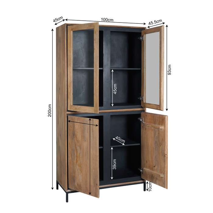 Vitrinekast RichWood - 100 cm