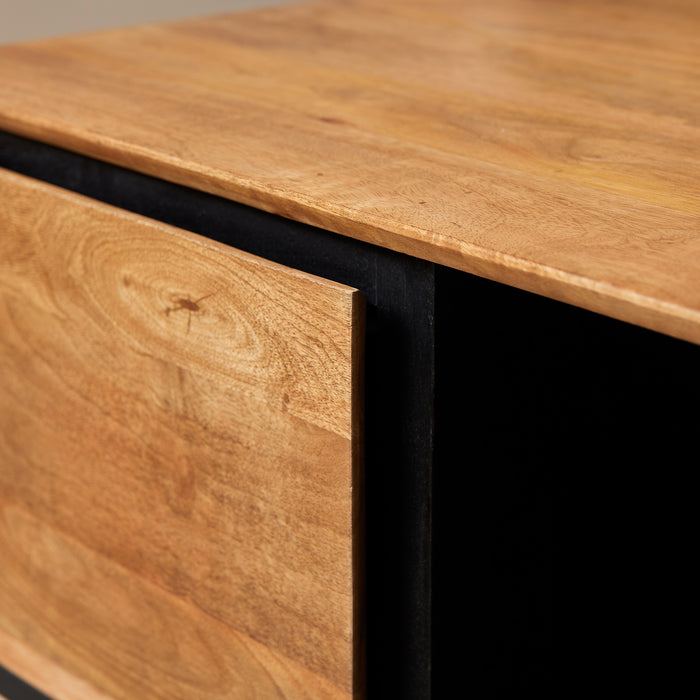 Salontafel RichWood - 80 cm - Mangohout & Metaal