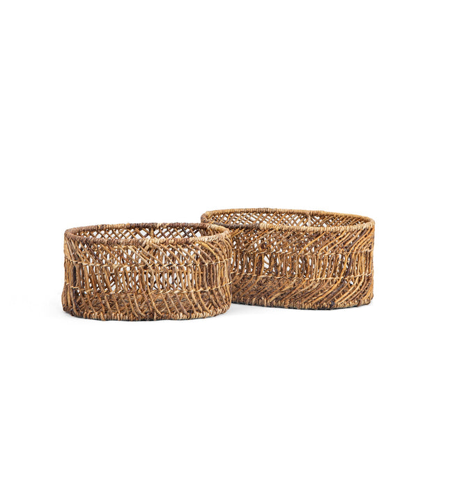 Kawi Oval Basket Two-Tone - Set of 2
