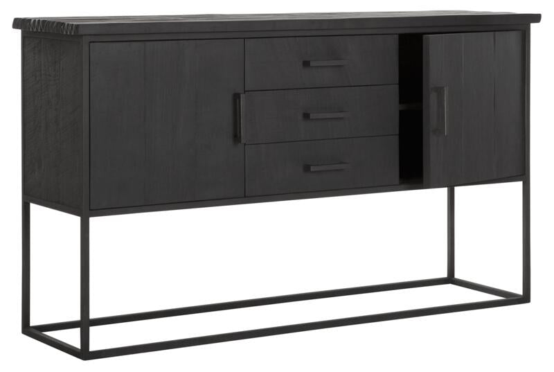 Zwarte Beam Dressoir No. 2 - 2 Deuren & 3 Laden