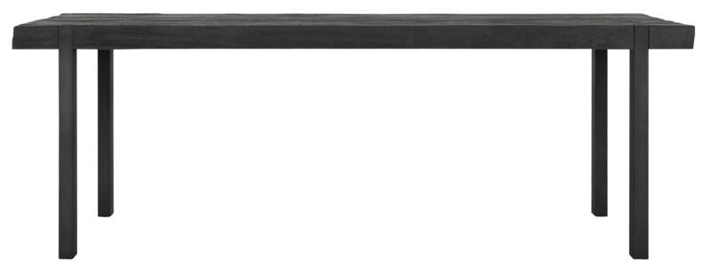 Beam Eettafel Zwart - Gerecycled Teakhout