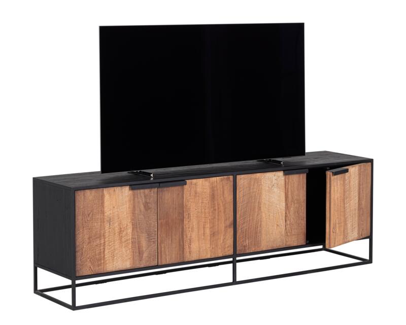 Cosmo TV-wandmeubel met 4 deuren - Gerecycled Teakhout