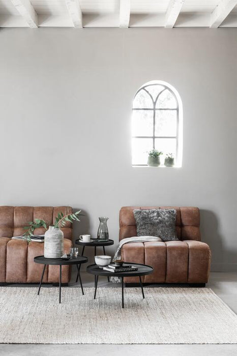 Saturnus Salontafel Large - Zwart Teakhout