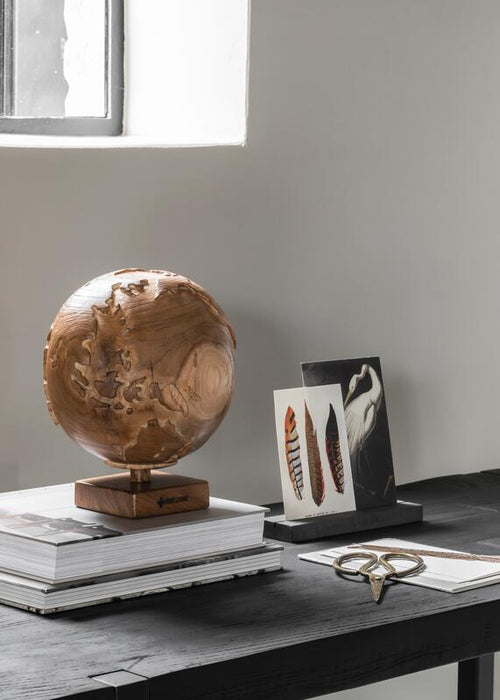 Beam Bureau Zwart - Teakhouten Blad