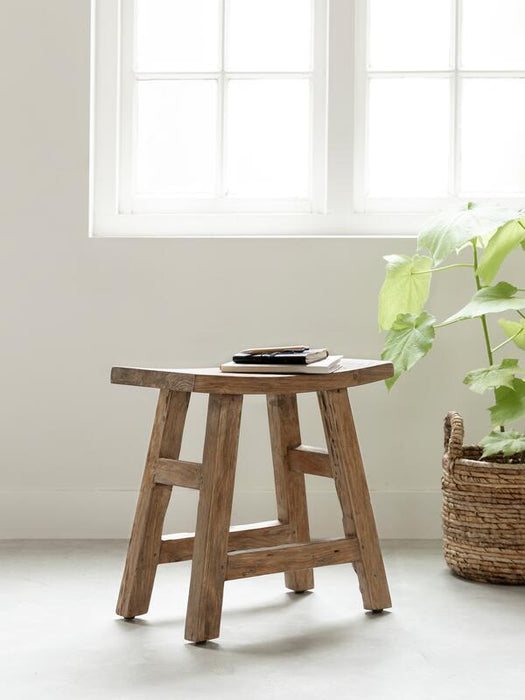 Shanghai Bankje - Gerecycled Teakhout - 50x50x28 cm